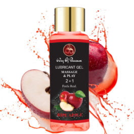 Way Of Pleasure Apple Lubricant Water Based Non Sticky Flavored Gel Compatible With Condom Pack Of 5