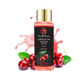 Lubricant Gel Massage & Play 2 in 1 Feels Real Cherry Flavored Water Based Lube Gel  Non-Sticky