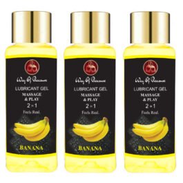 Lubricant Gel Massage & Play 2 in 1 Feels Real Banana Flavored Water Based Lube Gel For Men and Women Non-Sticky