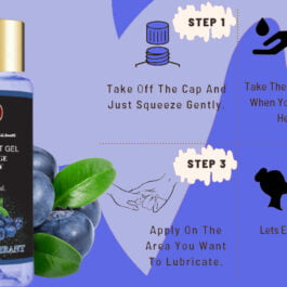 BlueBerry Flavour Massage Lubricant: Silky Smooth 2 in 1 Gel for Men & Women – Water-Based, Paraben & Silicon Free