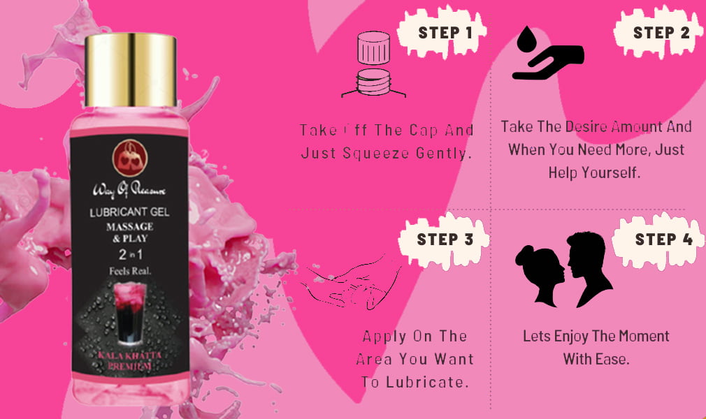 STEP-1 Take Off The Cap And Just Squeeze Gently. STEP-2 Take The water based lubricant gel