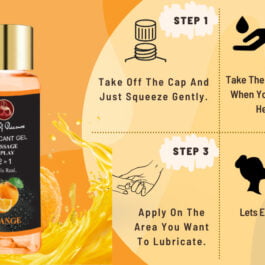 Lubricant Gel Massage & Play 2 In 1 Feels Real Orange Flavored Water Based Non-Sticky Paraben Free – 50ml