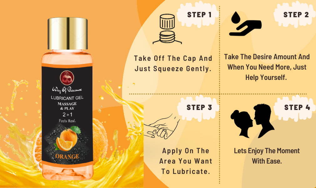 STEP-1 Take Off The Cap And Just Squeeze Gently. STEP-2 Take The lubes means