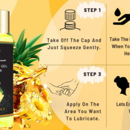 Lubricant Gel Massage & Play 2 In 1 Feels Real Pineapple Flavored Water Based Non-Sticky Paraben Free – 50ml