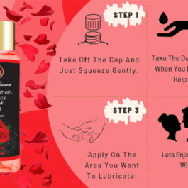 Lubricant Gel Massage & Play 2 In 1 Feels Real Rose Flavored Water Based Non-Sticky Paraben Free – 50ml