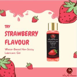 Lubricant Gel Massage & Play 2 In 1 Feels Real Strawberry Flavored Water Based Non-Sticky Paraben Free – 50ml