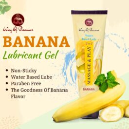 Banana Flavor Lubricant Massage Gel – Non-Sticky, Perfect for Gel for Lubrication