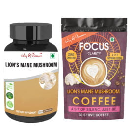 Power Up Your Day: Lion’s Mane 30 Capsules & Caffeine-Free Coffee – Focus & Immunity