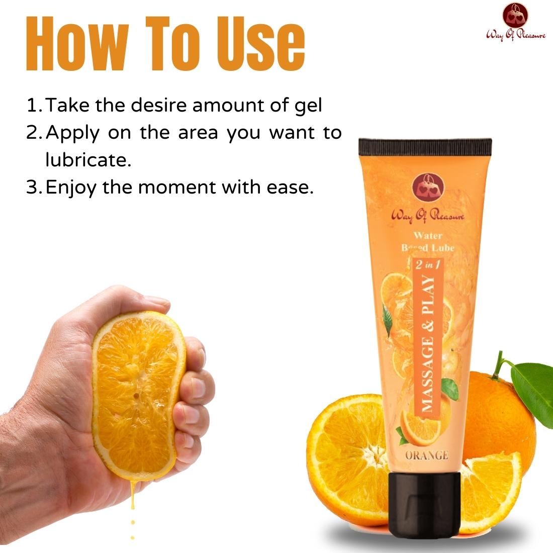Orange lubricant  gel Lubricant for males