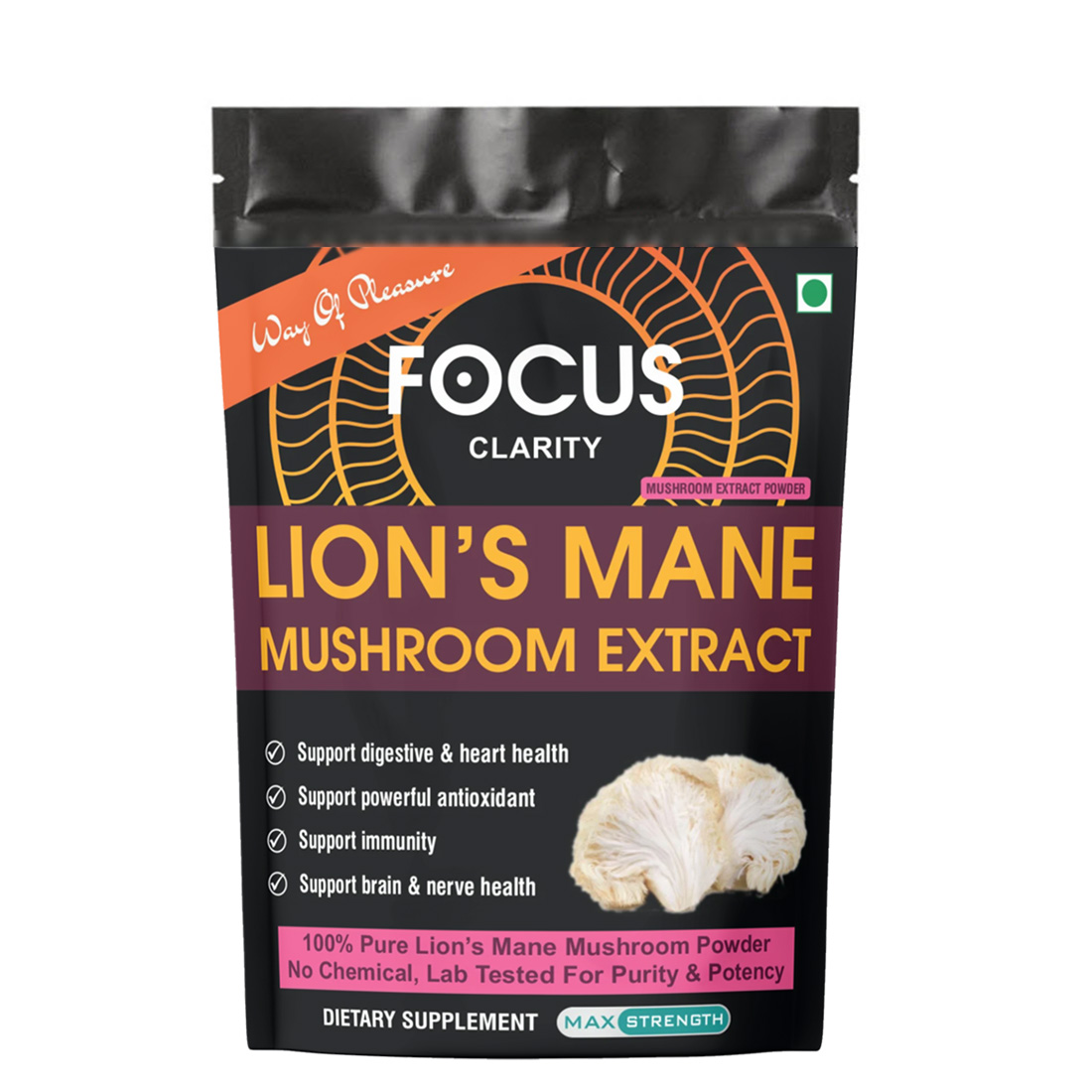 Lion's mane Mushroom, Focus, Lion's mane mushroom coffee, and Lion's Mane capsules help to improve immunity, antioxidants, and sleep quality. Mushroom Supplement, Lion's Mane mushroom extract.